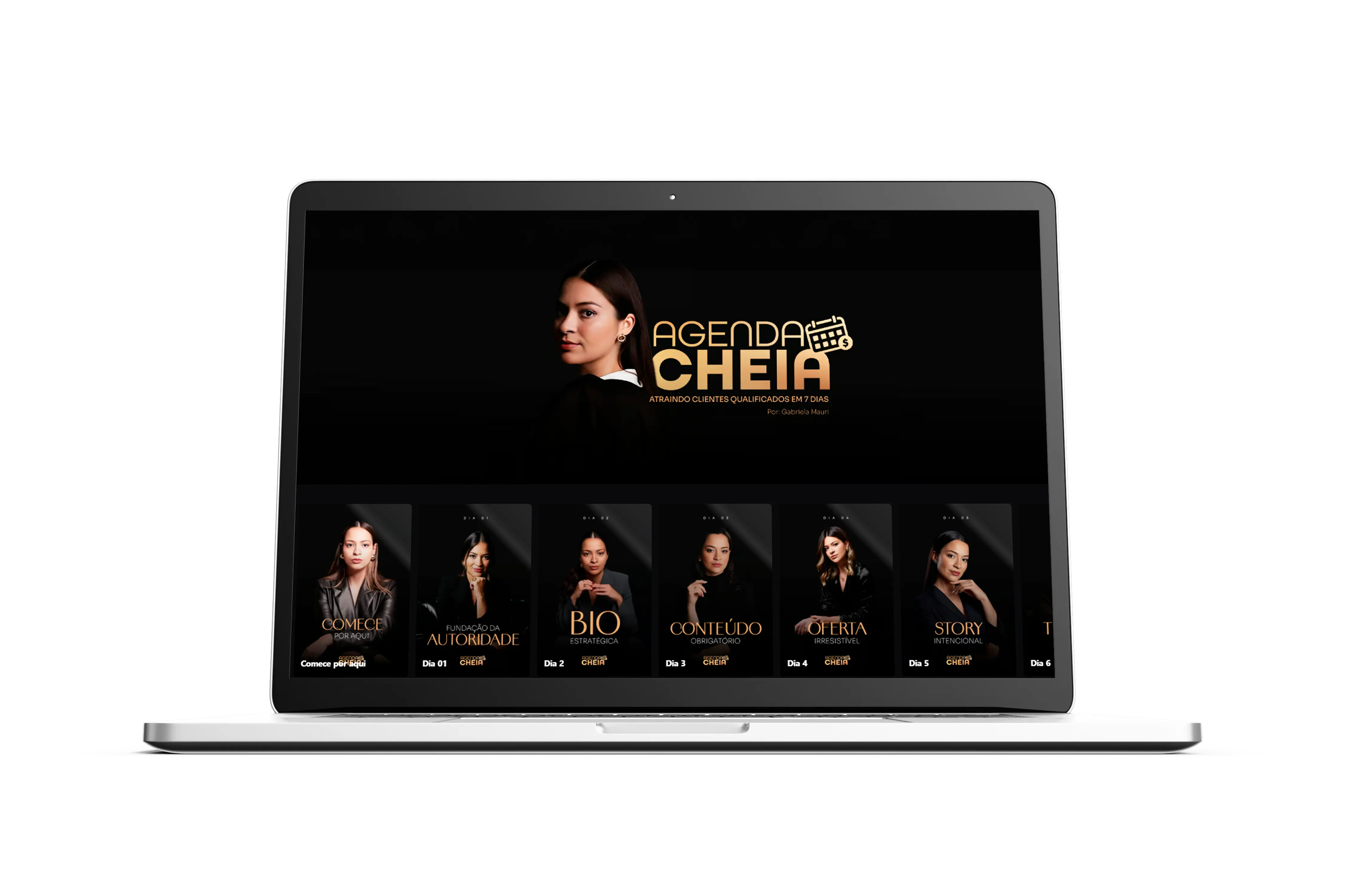 Desafio Agenda Cheia Mockup - Plataforma completa com 7 dias de conteúdo estruturado